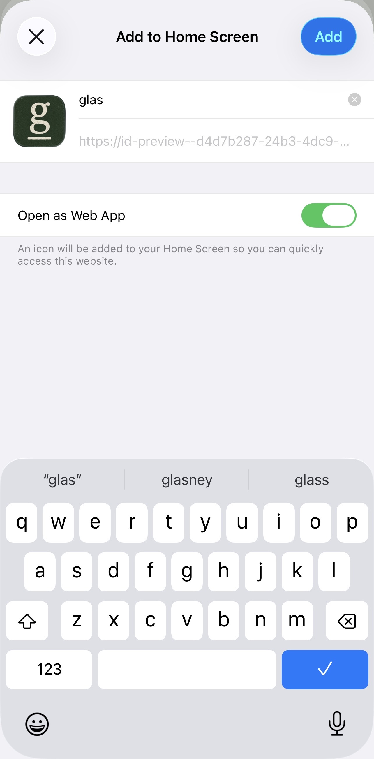 Add to Home Screen on iOS